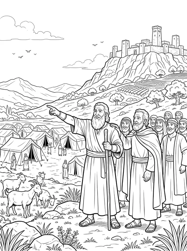 Caleb’s Mountain coloring page