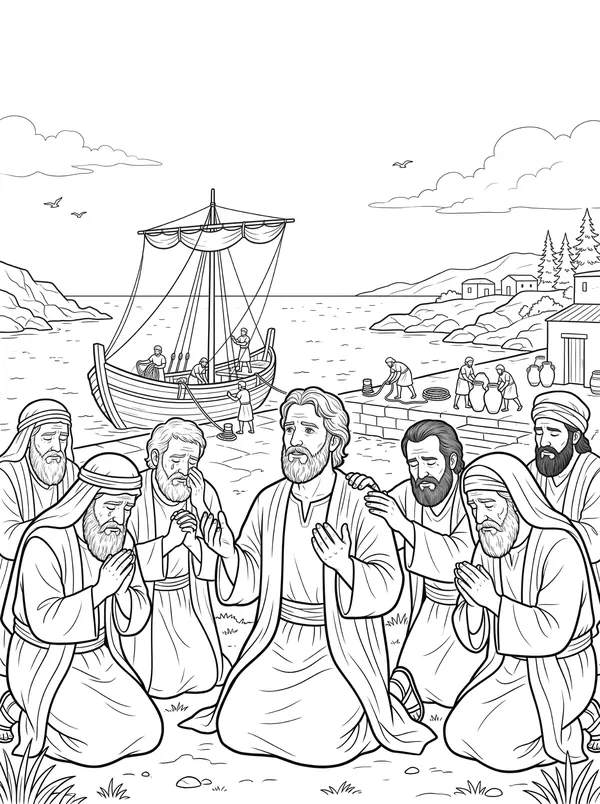 Paul’s Farewell coloring page