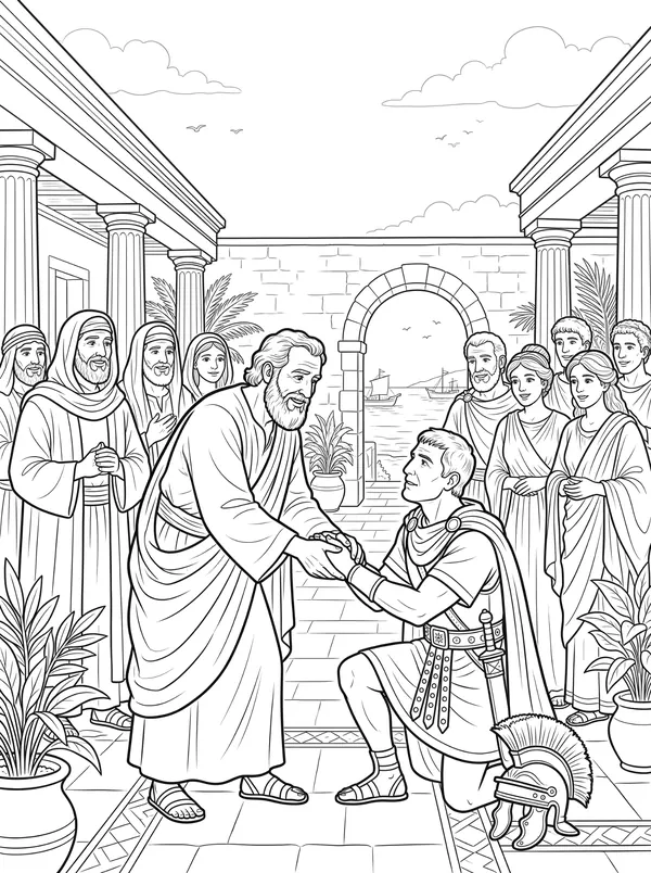 Peter and Cornelius coloring page