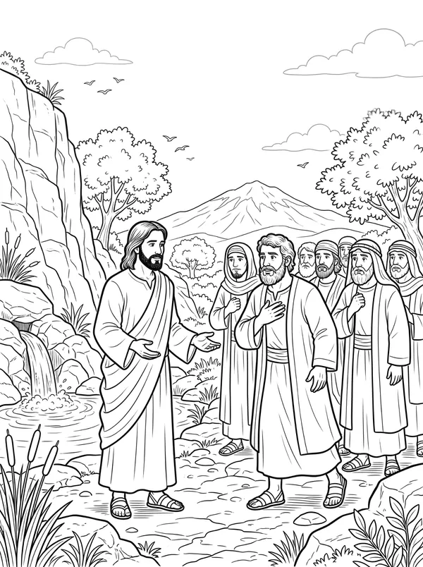 Peter’s Great Confession coloring page