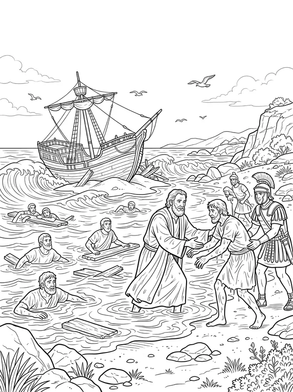 Shipwrecked! coloring page