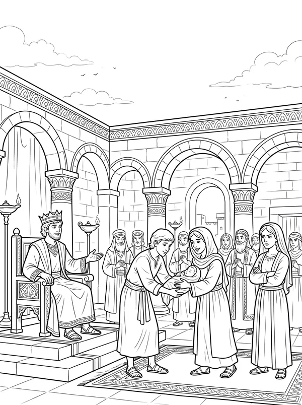 Solomon Asks for Wisdom coloring page