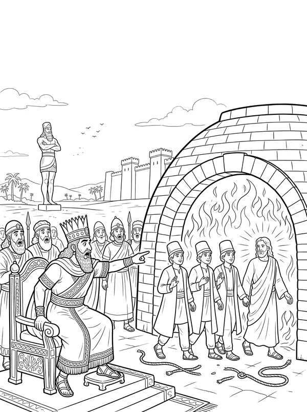 The Fiery Furnace coloring page