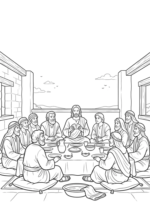 The Last Supper coloring page