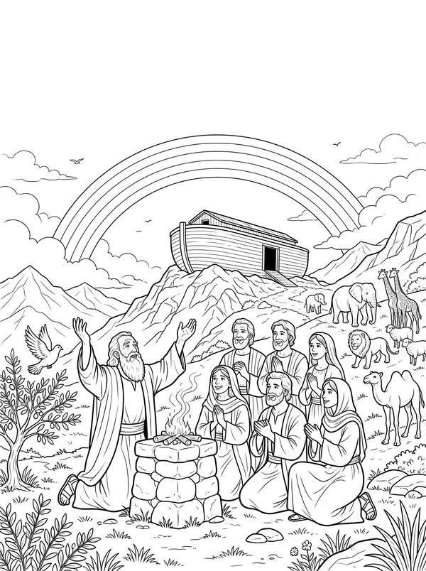 The Rainbow Promise coloring page