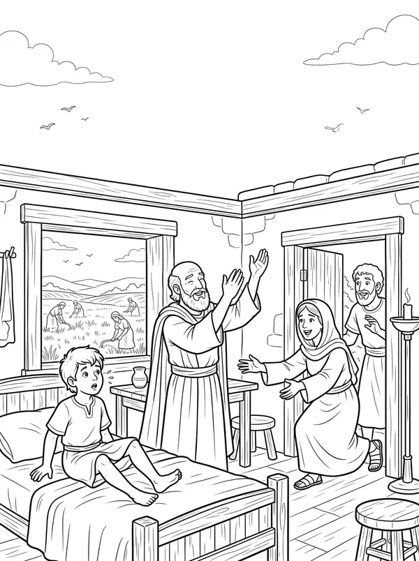 The Shunammite’s Son coloring page