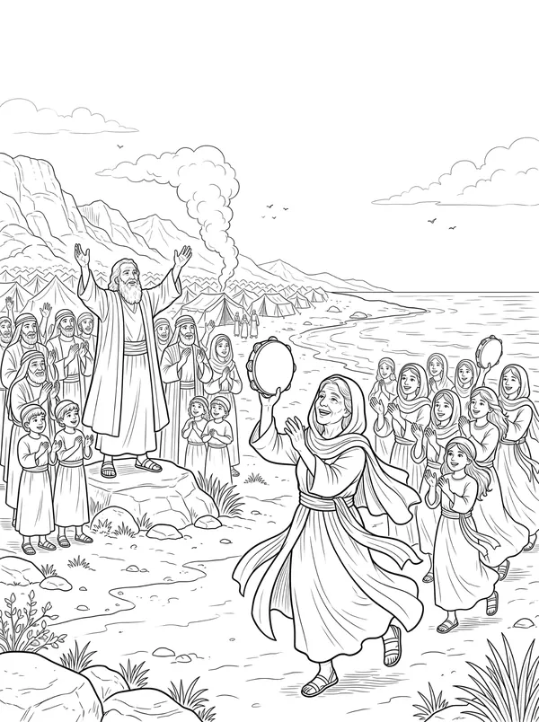 The Song and the Sweet Water coloring page