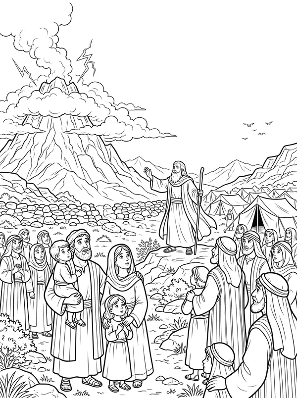 The Ten Commandments coloring page