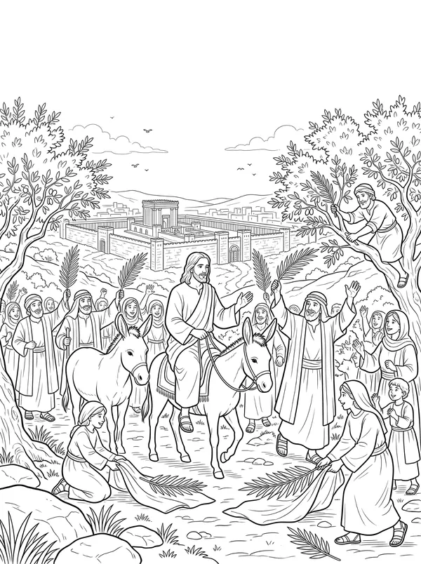 The Triumphal Entry coloring page