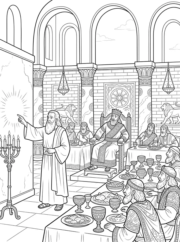 The Writing on the Wall coloring page